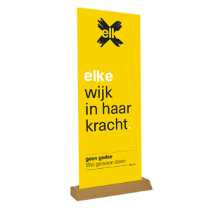 Roll-up banner geel