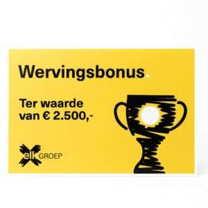 Wervingsbonus bordje