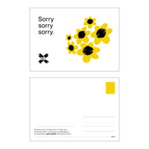 Ansichtkaart Sorry