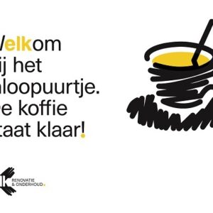 Welkomstbord inloopuurtje