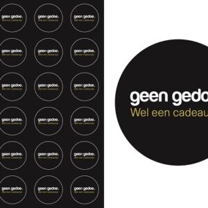 Sticker rond cadeautje