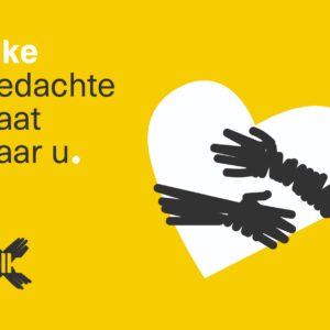 Ansichtkaart hart naar u
