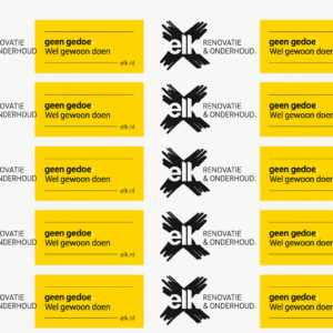 Stickervel middel 14 x 3 cm.